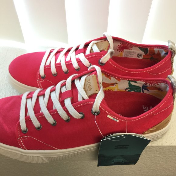 Toms - Travel Lite Low Poinsettia Canvas RED in Womens 8.5- SH294 - Picture 9 of 11